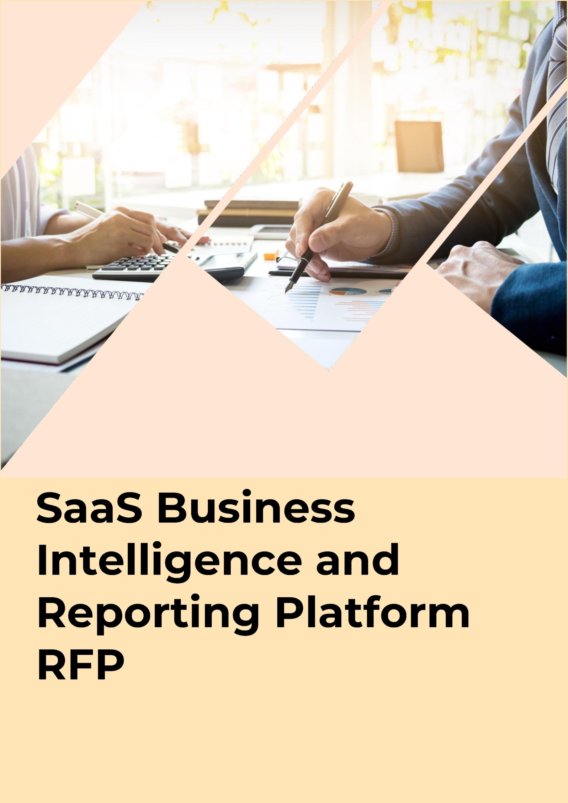 SaaS Business Intelligence and Reporting RFP Cover Sheet
